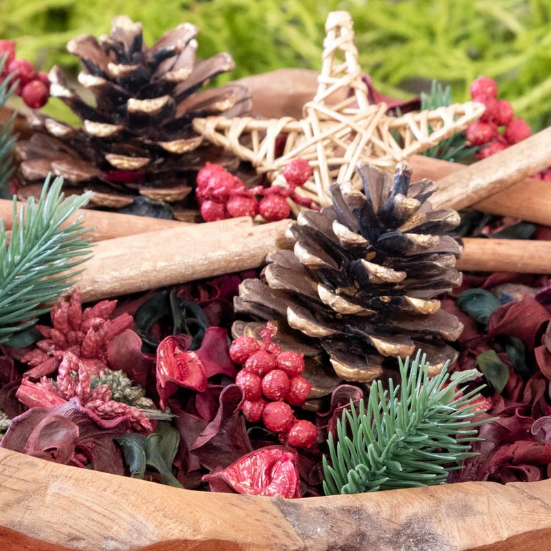 Naturally Cinnamon Fragrance Potpourri Bag Christmas Holiday Home Décor | Floral Petals Vase & Bowl Filler Decoration (Holiday Red) - Image 4